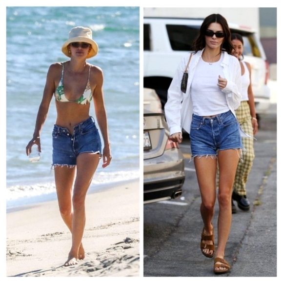 Vintage Levi's 501 Button Fly Cutoff Denim Shorts 26 & 29 - Picture 13 of 13